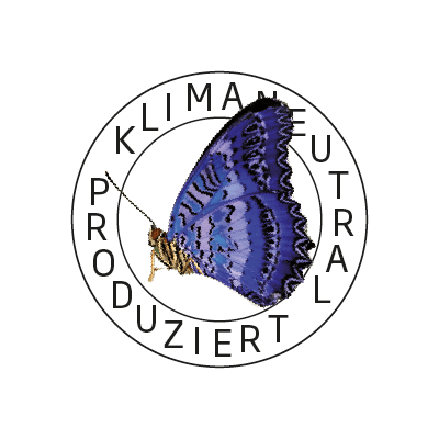 Logo Klimaneutral Kampagne Schmetterling