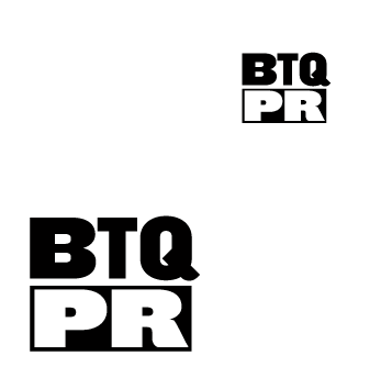 Entwicklung Markenlogo für Boutique PR verschiedene Größen