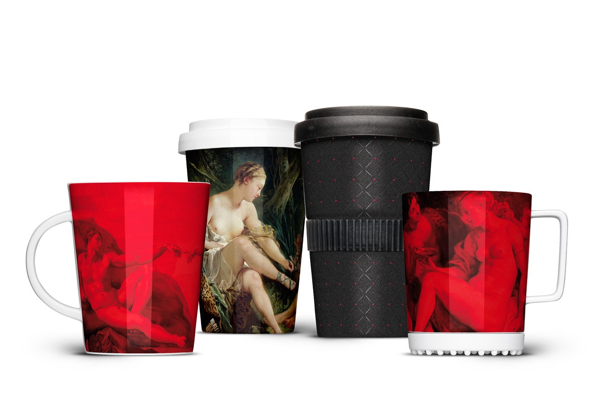 Produktabbildungen Weihnachten Coffee to go Becher und Tassen aus Porzellan in unterschiedlichem Design